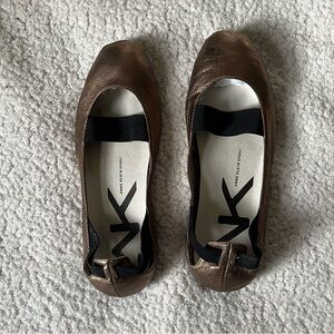Anne Klein Shimmering Bronze ballet Flats